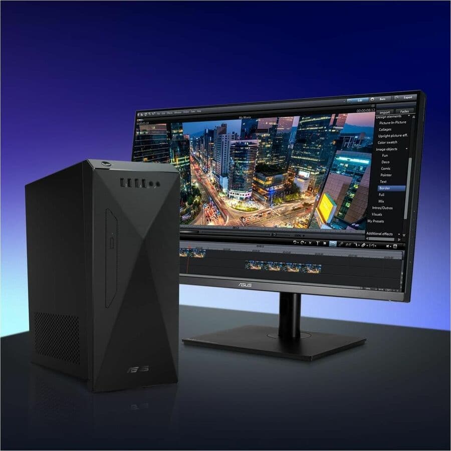 ASUS 15L black business desktop with Core i5-13400, 16 GB RAM, and 1 TB SSD