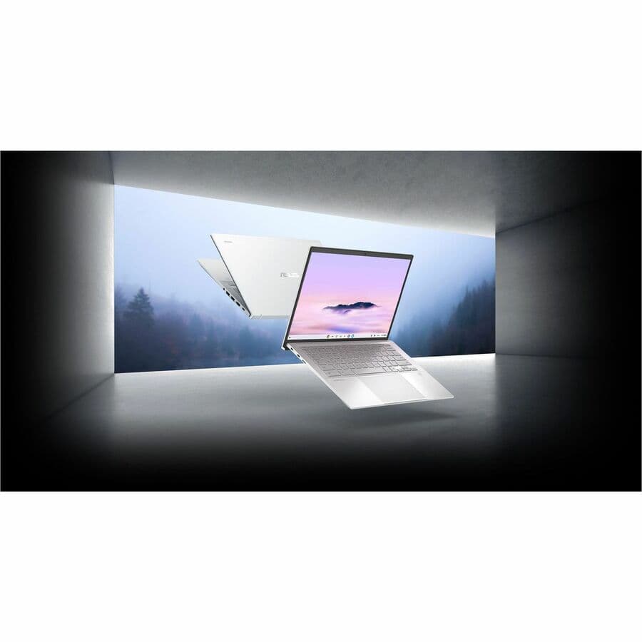 ASUS Chromebook Plus CX5403CMA-DB586 silver laptop with 14-inch WQXGA non-touch display