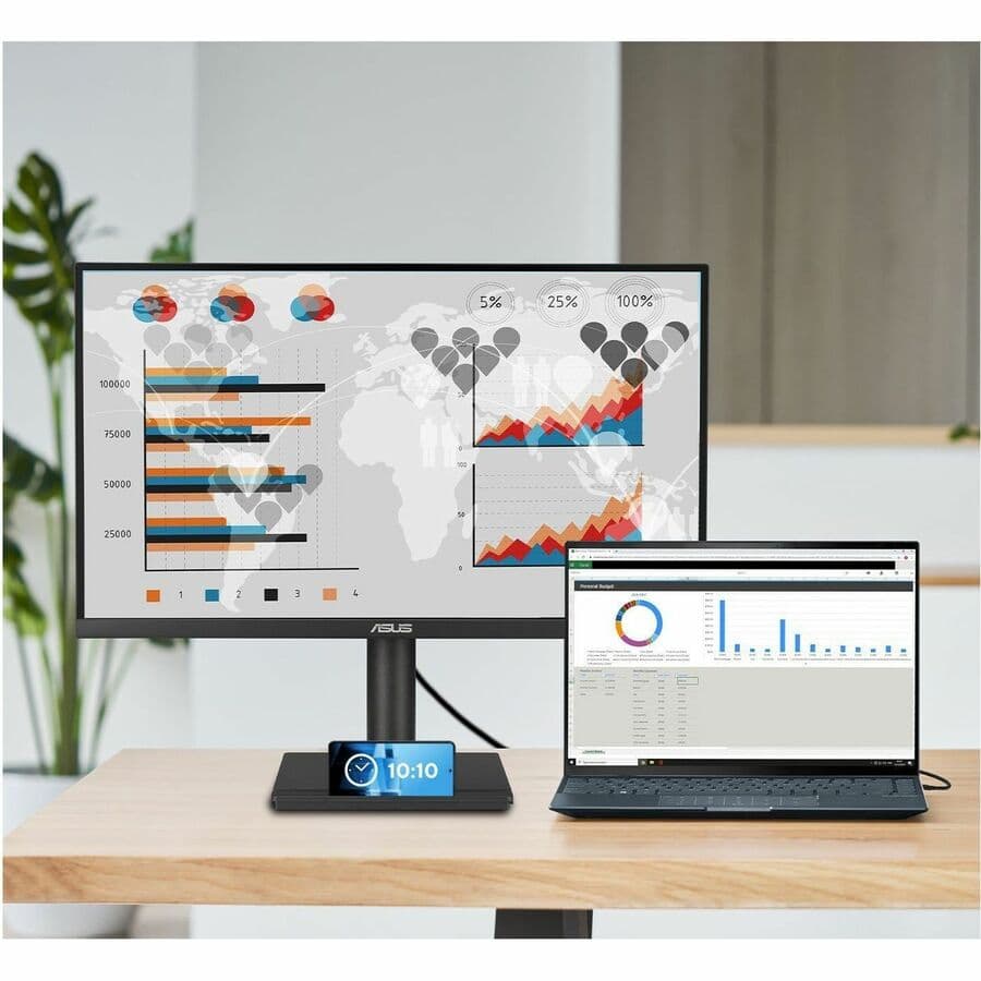 ASUS VA27UCPS 27-inch 4K IPS business monitor with USB-C, HDR10, and ergonomic stand