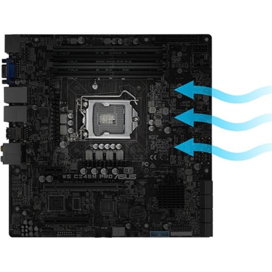 ASUS WS C246M PRO/SE Micro ATX workstation motherboard with Intel C246 chipset and dual LAN