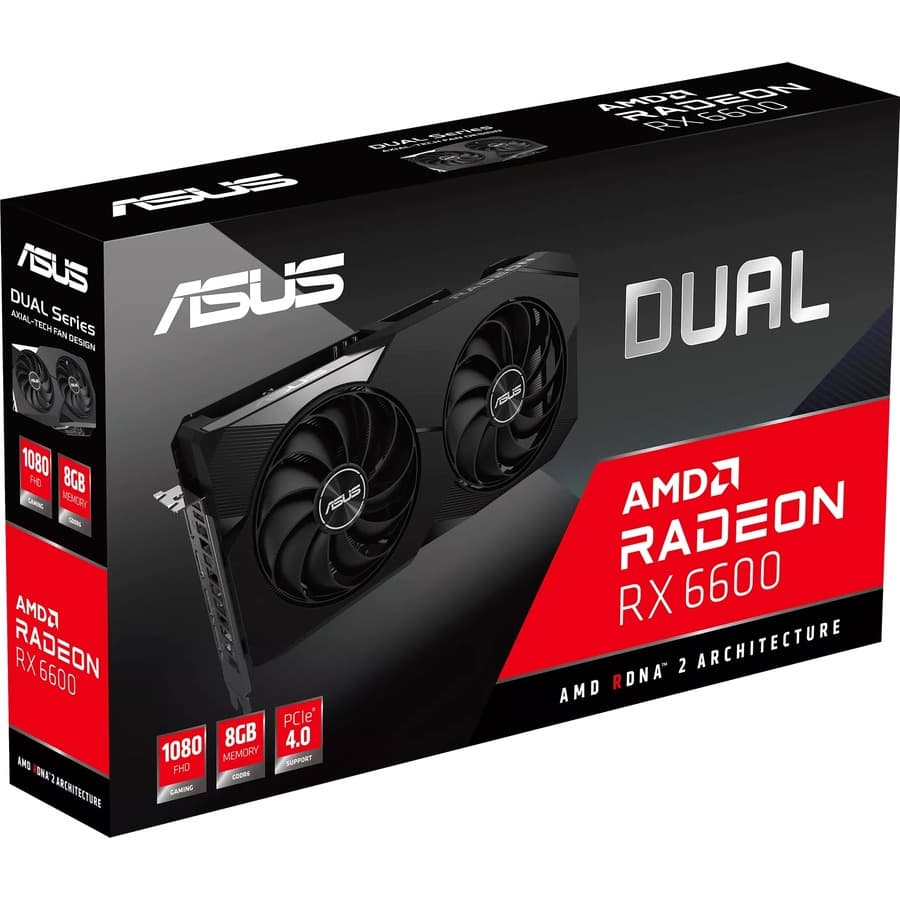ASUS - AMD ASUS DUAL AMD RADEON RX 6600 8GB GDDR6 AMD RDNA 2 PCIE 4.0 view 10