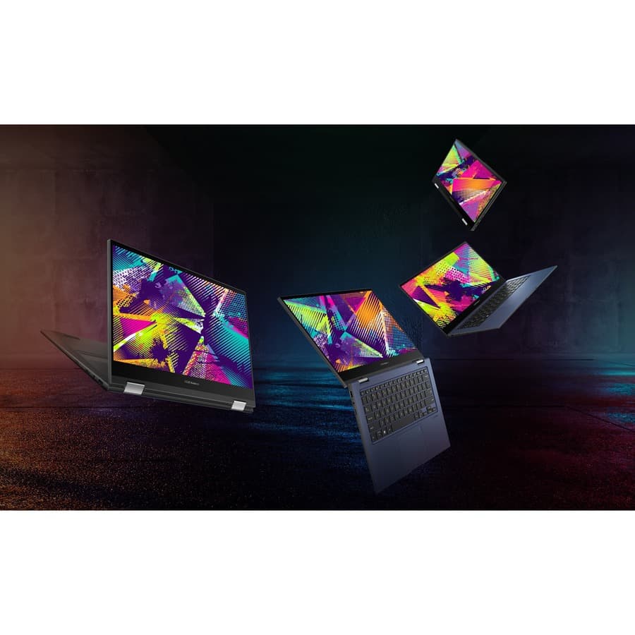 ASUS VivoBook Go 14 Flip 2-in-1 laptop with 14-inch Full HD touchscreen in convertible mode