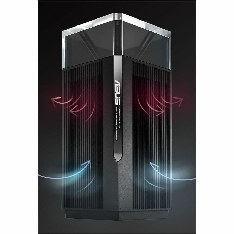 ASUS ZenWiFi Pro XT12 2-pack tri-band Wi‑Fi 6 mesh system for whole-home coverage