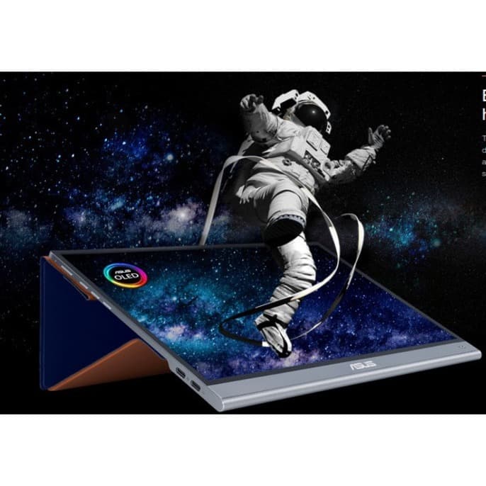 ASUS MQ16AH 15.6-inch portable OLED monitor with high-contrast color-accurate display