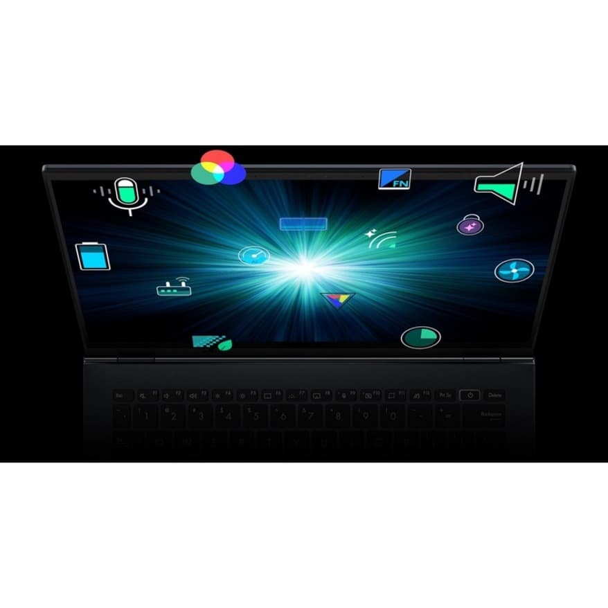 ASUS Vivobook 16 business laptop in black with 16-inch WUXGA display, Ryzen 7 7730U, 16 GB RAM, and 1 TB SSD