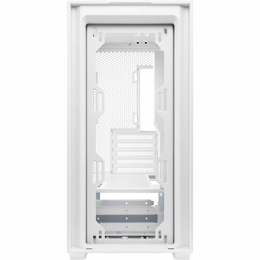 ASUS A21 White Micro-ATX case with mesh front panel and support for 380 mm GPU and 360 mm cooler