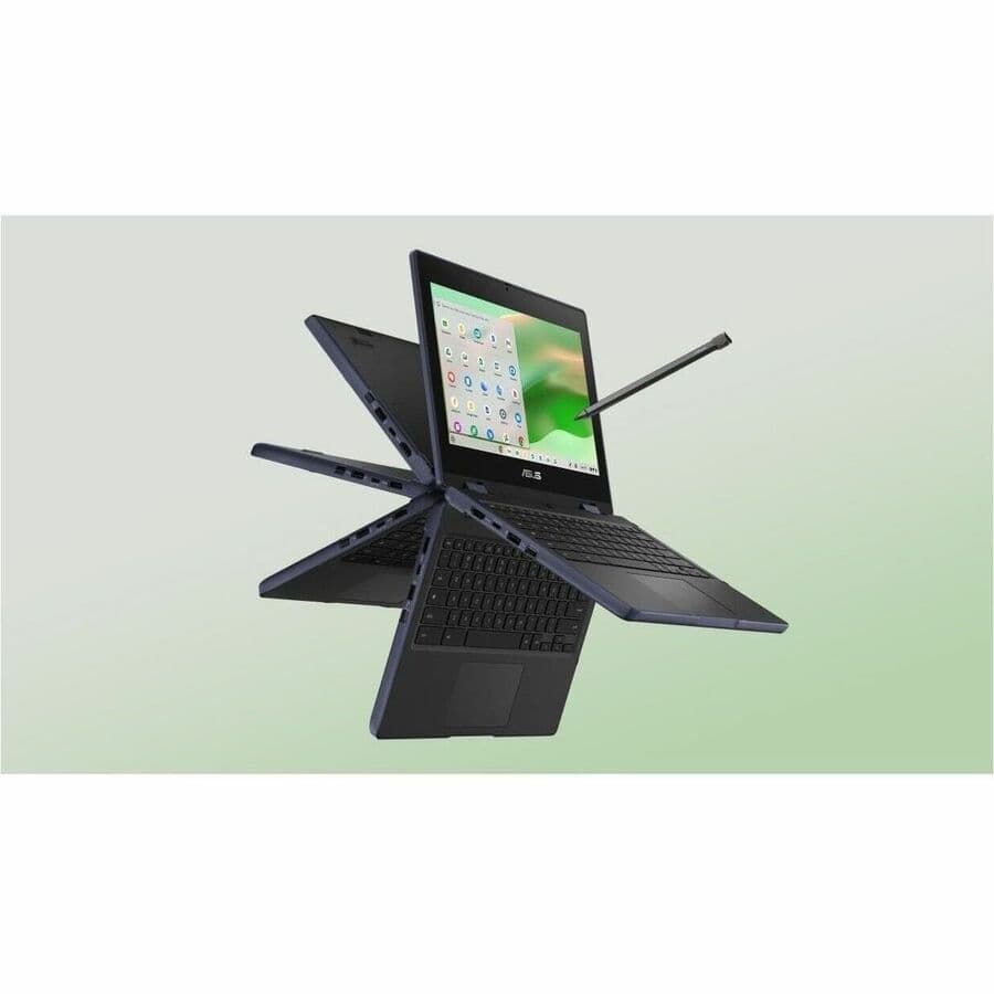 ASUS Chromebook CR1104FTA-YZ84T in grey with 11.6-inch HD touchscreen