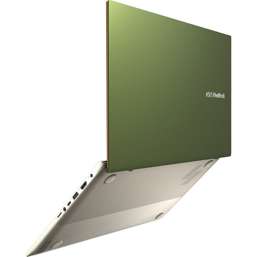 ASUS S532FA-DH55-GN laptop in green with 15.6-inch Full HD anti-glare display and narrow border
