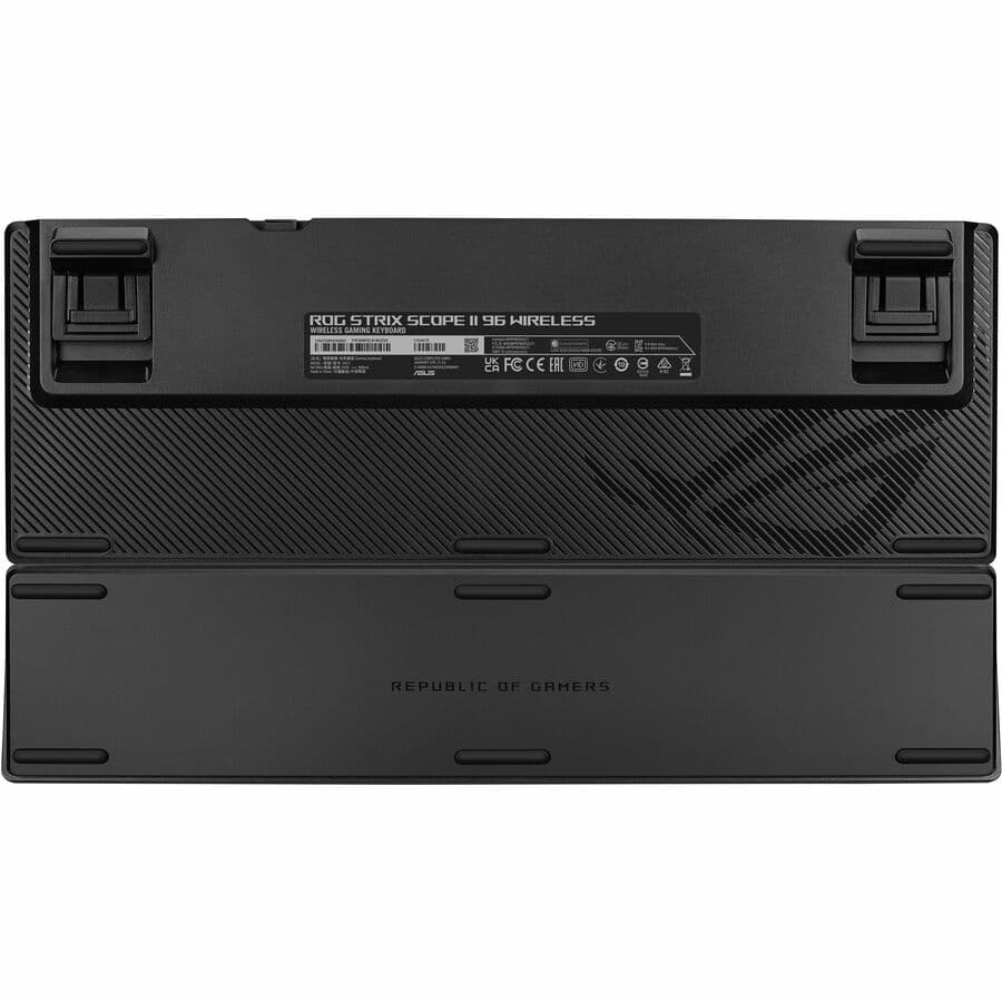 ASUS ROG Strix Scope II 96 Wireless keyboard in black with RGB lighting and compact 96% layout