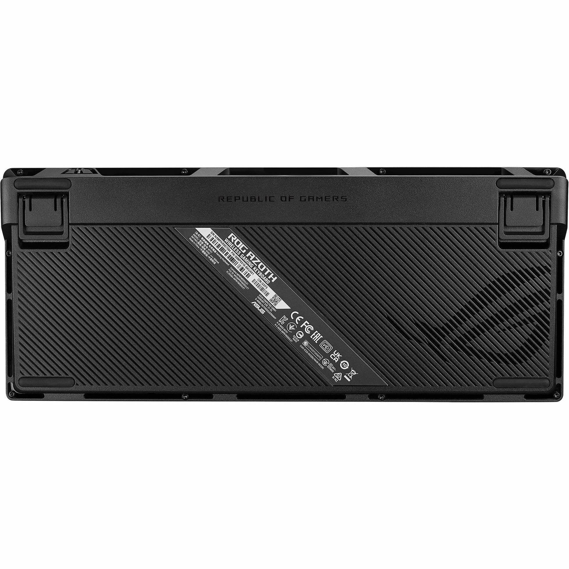 ASUS ROG Azoth 75% wireless mechanical keyboard with OLED display, PBT keycaps, and RGB lighting