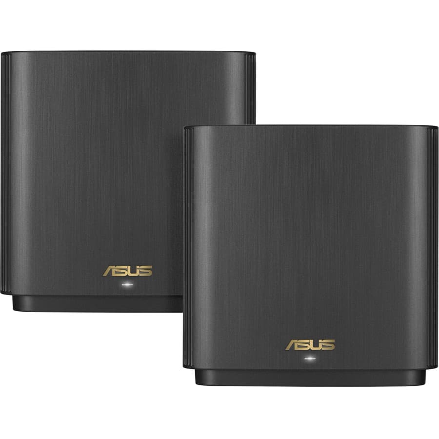 ASUS ZenWiFi AX 2-pack charcoal mesh Wi-Fi 6 router system for whole-home coverage