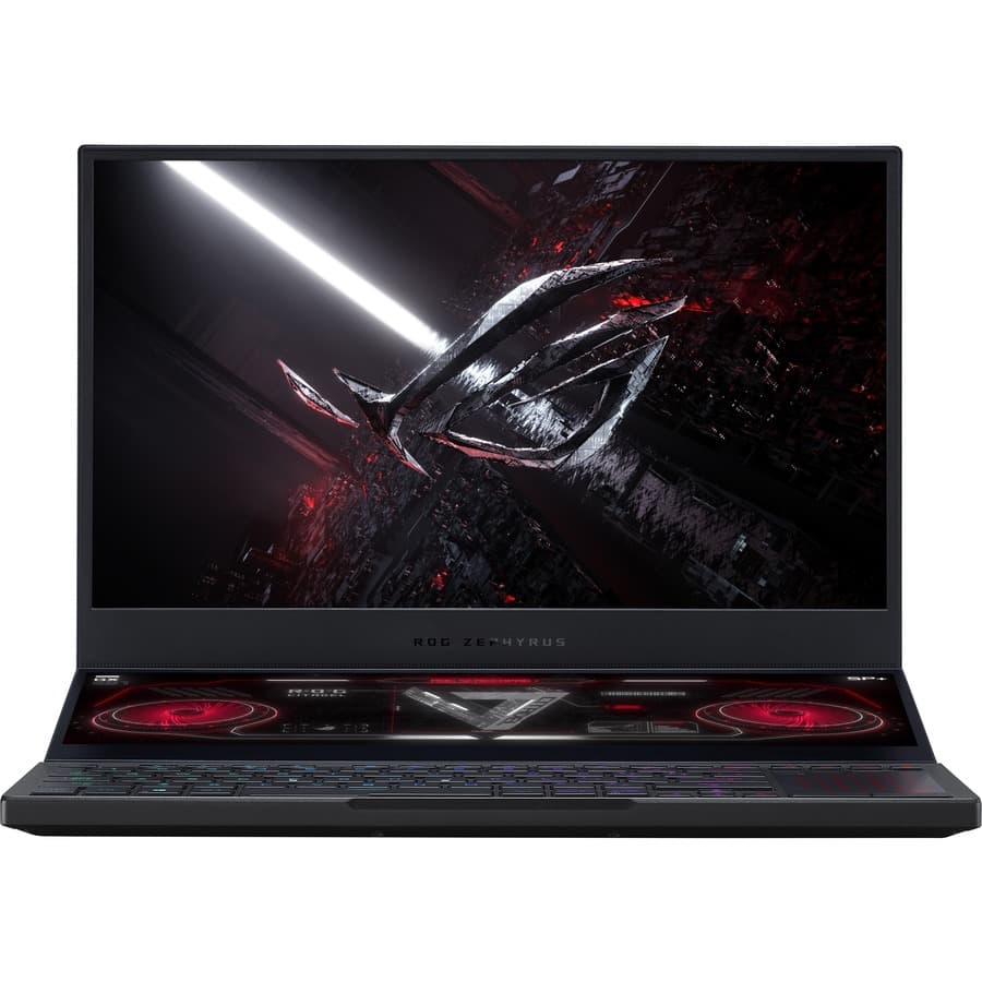 ASUS ROG Zephyrus Duo 15 SE GX551QS-XS99 gaming laptop with dual-screen design and ScreenPad Plus