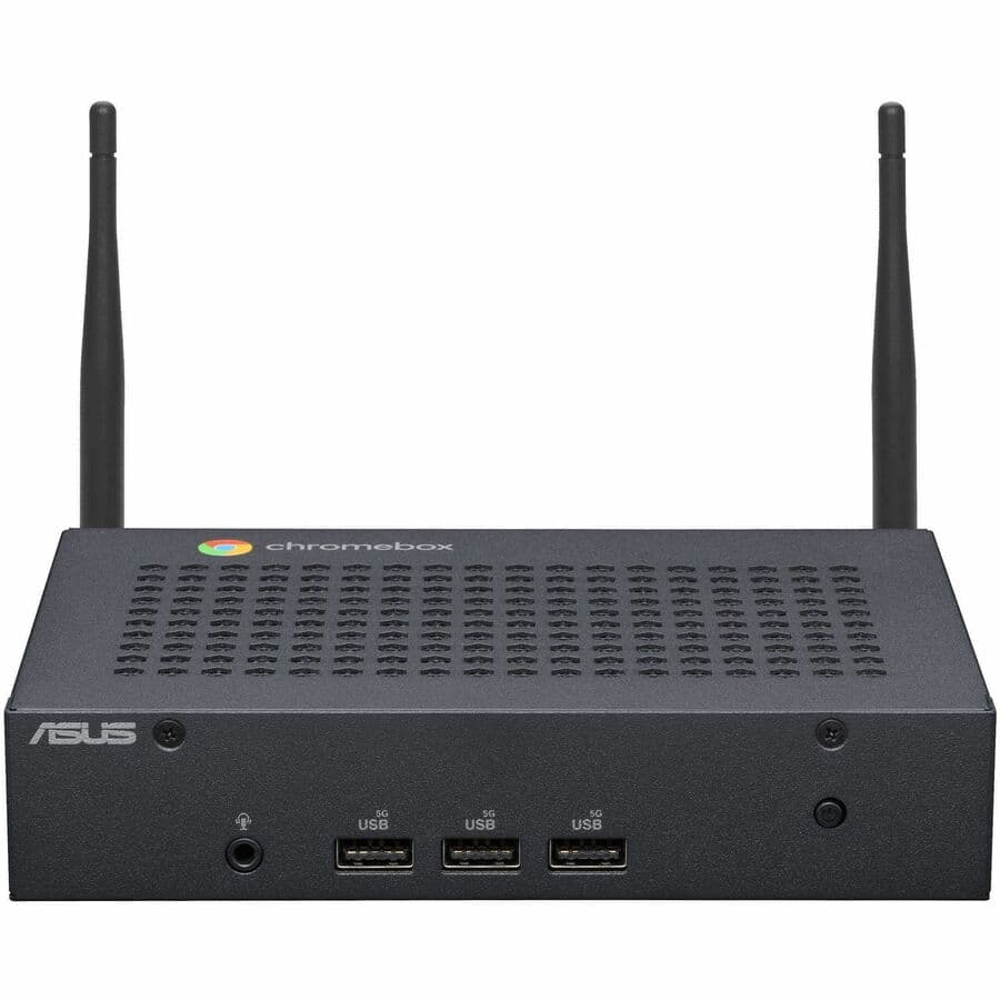 ASUS Fanless Chromebox CF40 compact mini PC with Intel Celeron N4500, 8 GB RAM, HDMI, USB-C, Bluetooth, and Ethernet