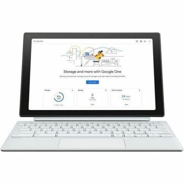 ASUS Chromebook Enterprise Detachable with 10.5-inch touchscreen in silver