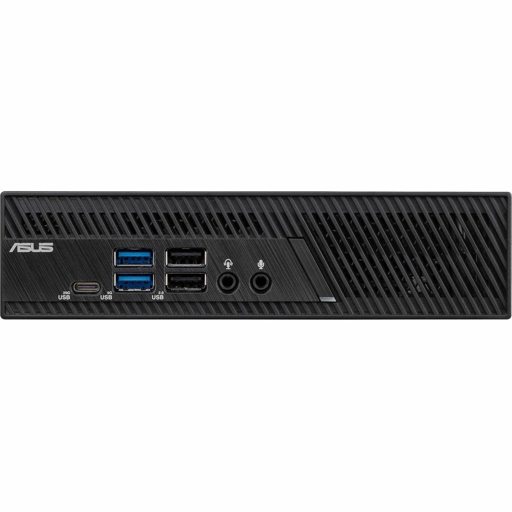 ASUS PB63 mini PC with Intel Core i7-13700, 16 GB DDR5, 512 GB SSD, WiFi 6E, hardware TPM, and VESA mount support