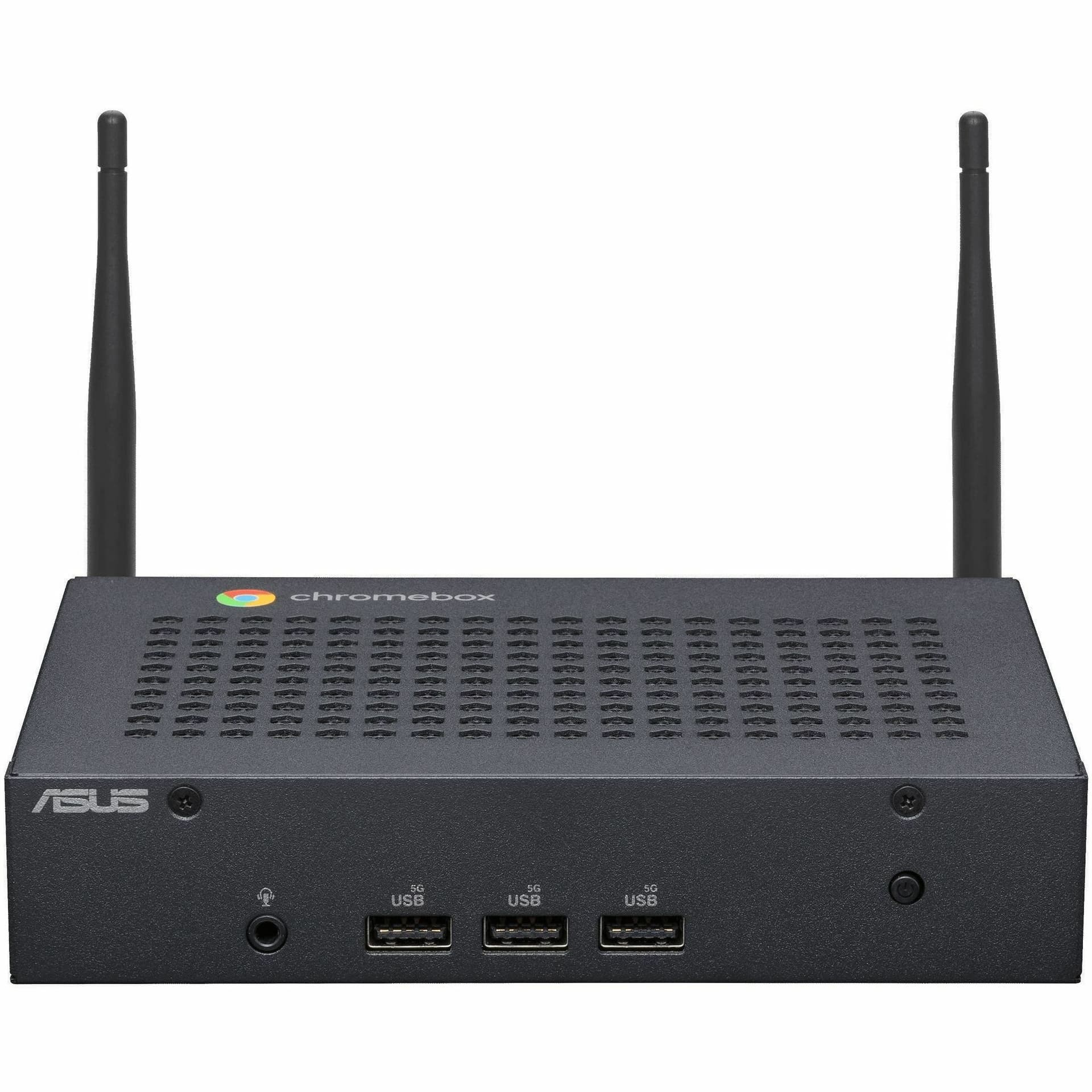 ASUS Fanless Chromebox CF40 compact mini PC with Intel Celeron N4500, 8 GB RAM, HDMI, USB-C, Bluetooth, and Ethernet