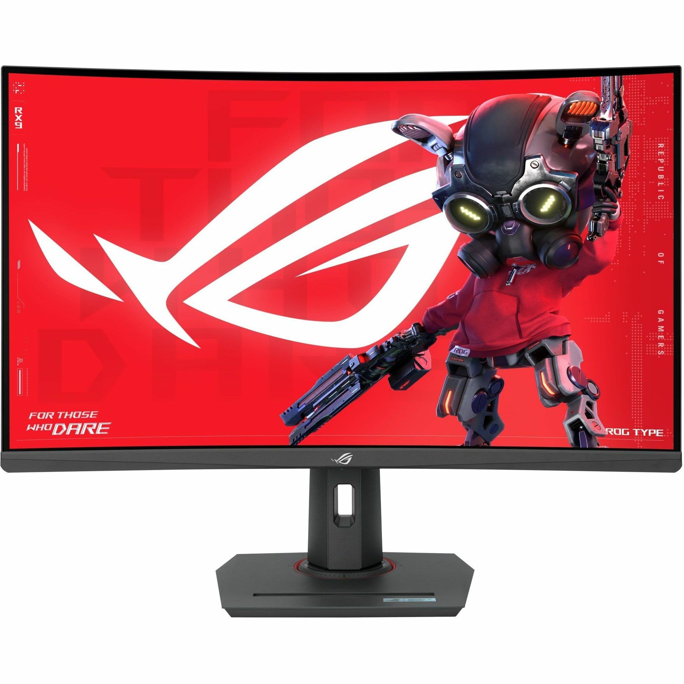 ASUS ROG Strix XG32WCS 32-inch curved QHD gaming monitor with USB-C and height-adjustable stand