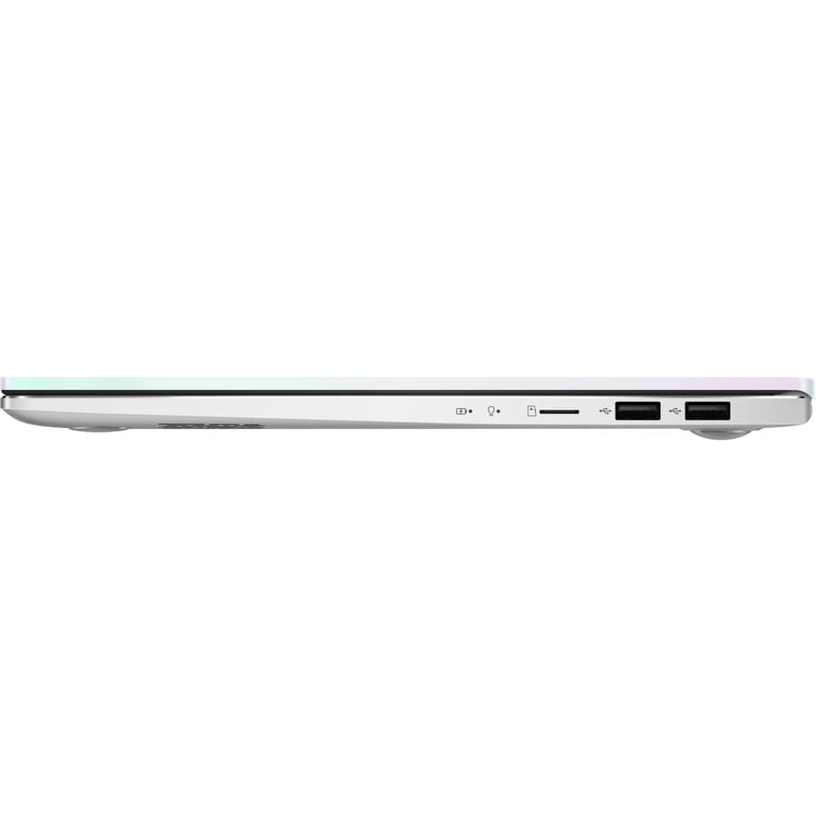 White ASUS VivoBook S S533FA-DS74-WH laptop with 15.6-inch Full HD display and Intel Core i7 processor