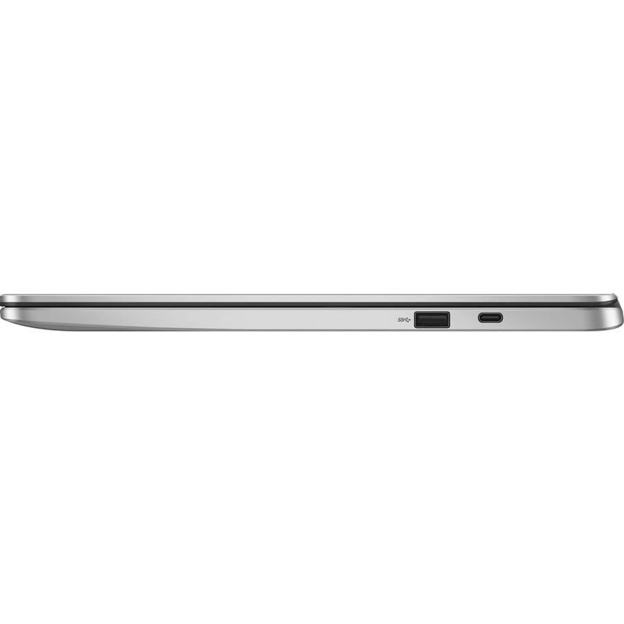 ASUS Chromebook C523NA-IH44F silver laptop with 15.6-inch display and ChromeOS