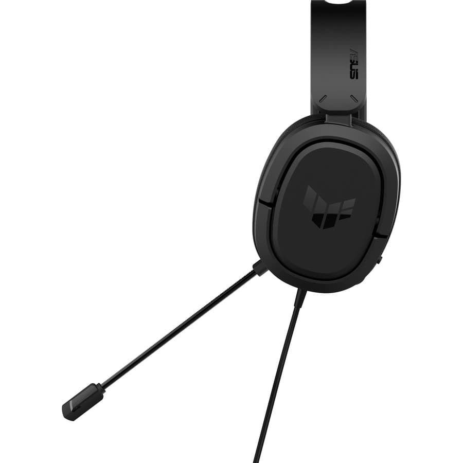 ASUS TUF Gaming H1 Wireless headset in black with over-ear cups and boom microphone