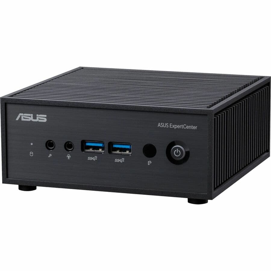 ASUS ExpertCenter PN42 fanless mini PC with Intel N100, 4 GB RAM, 128 GB SSD, WiFi 6, and VESA mount support