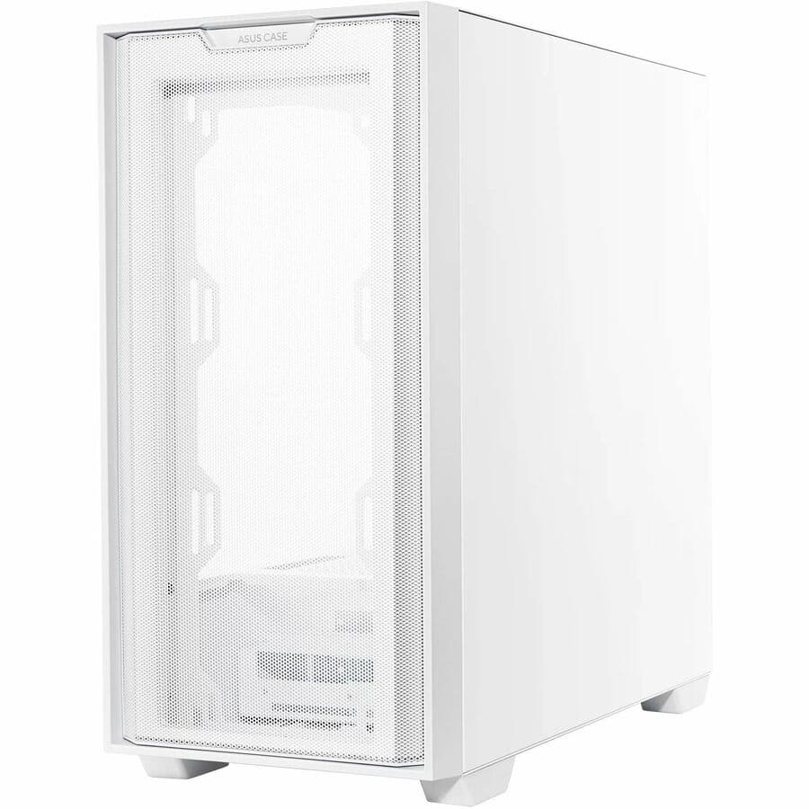 ASUS A21 White Micro-ATX case with mesh front panel and support for 380 mm GPU and 360 mm cooler