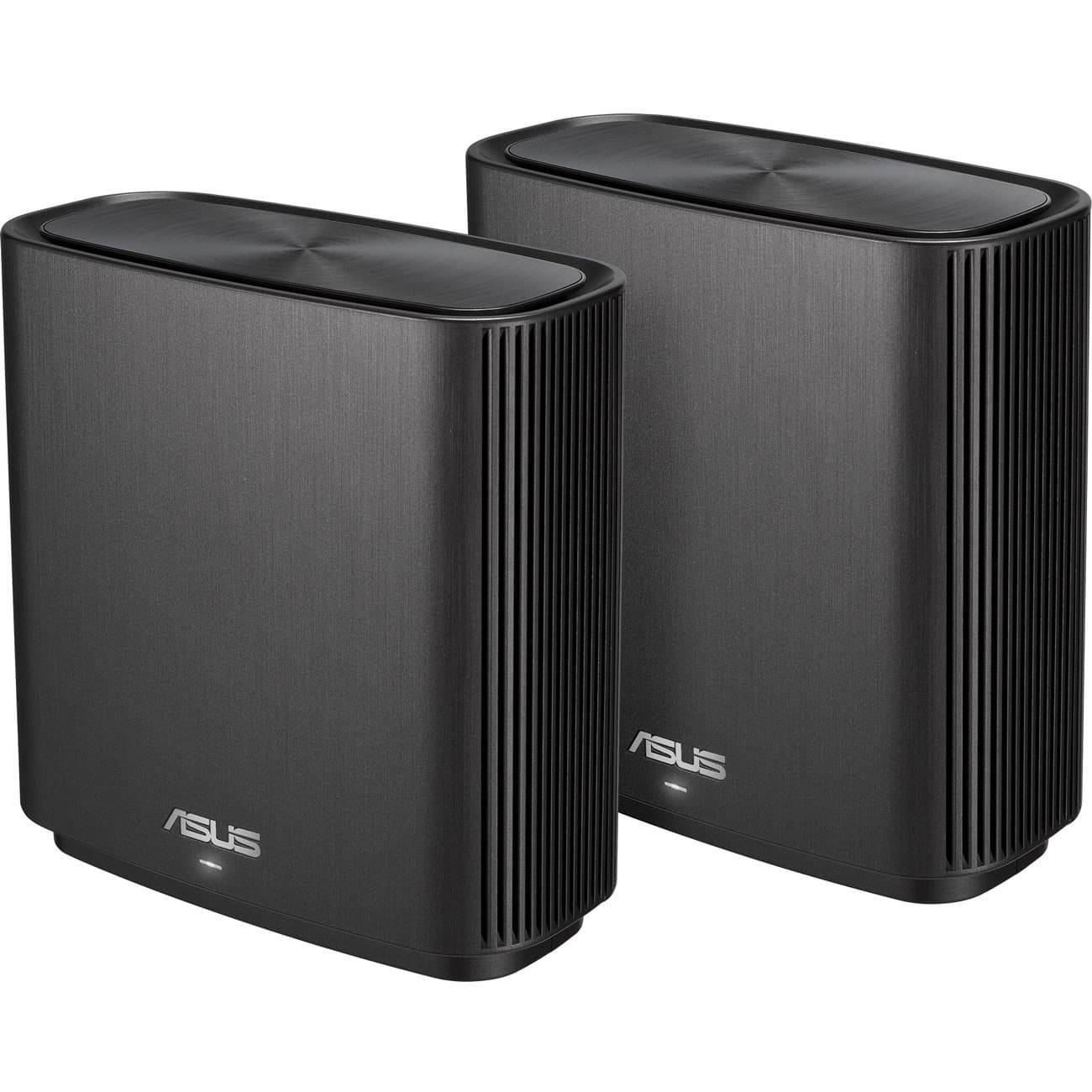ASUS ZenWiFi AC CT8 2-pack AC3000 tri-band whole-home WiFi mesh system in charcoal
