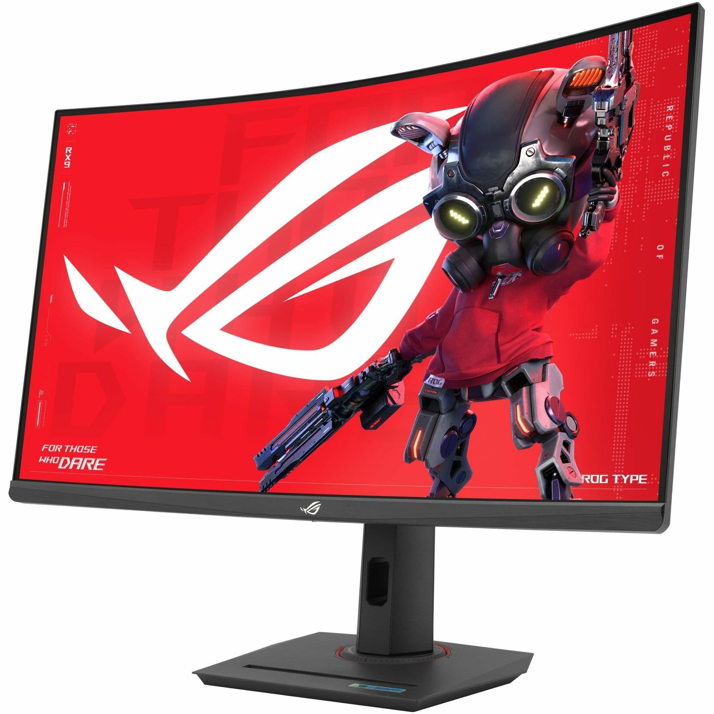 ASUS ROG Strix XG32WCS 32-inch curved QHD gaming monitor with USB-C and height-adjustable stand