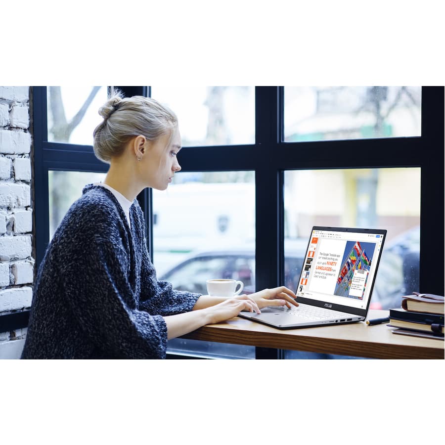 ASUS X509JA-DB71 slate gray laptop with 15.6-inch Full HD display