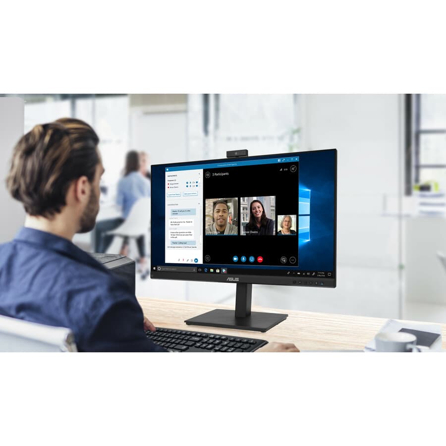 ASUS BE279QSK 27-inch Full HD IPS video conferencing monitor with webcam and speakers