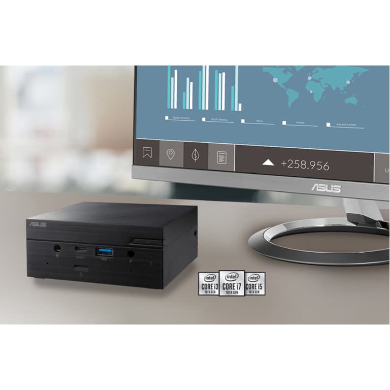 ASUS PN62S mini PC with Intel Core i3-10110U and HDMI 2.0 for compact business use