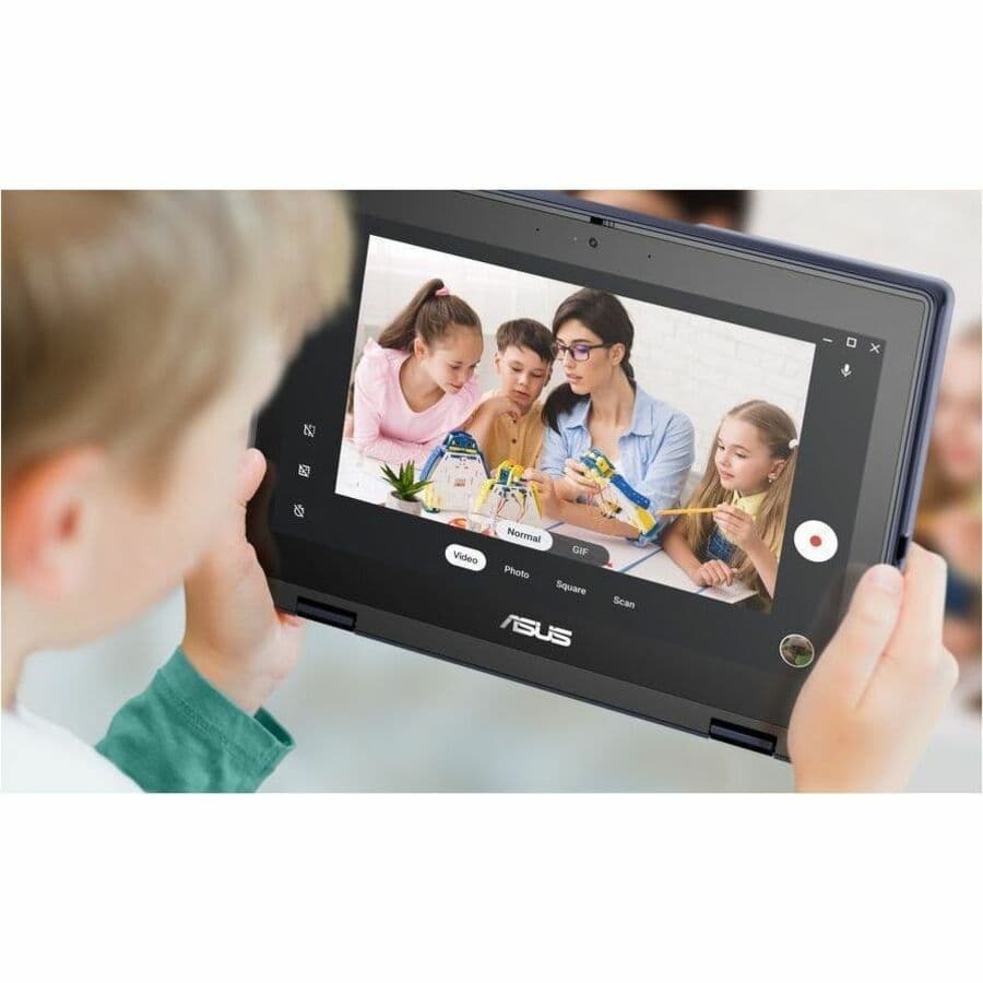 Grey ASUS Chromebook 2-in-1 with 11.6-inch HD touchscreen and ChromeOS