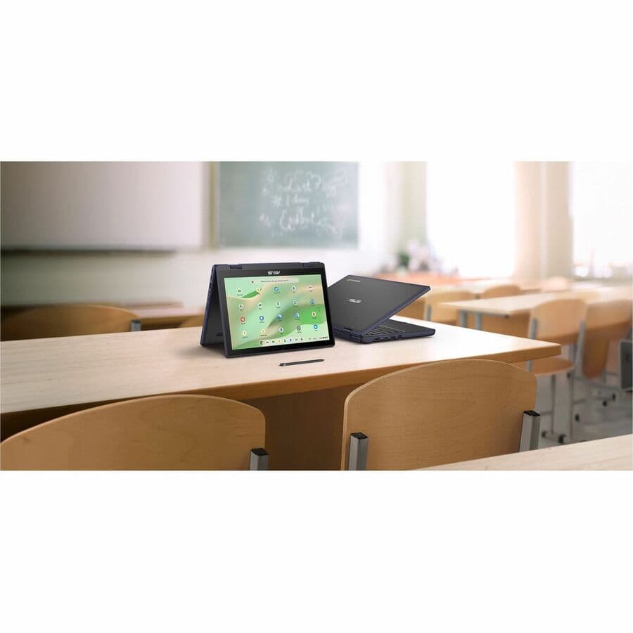 ASUS Chromebook 2-in-1 with 12.2-inch touch display in grey finish