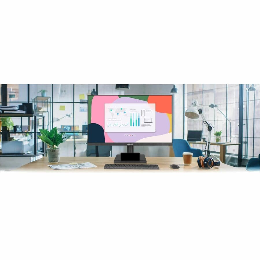 ASUS VA24DQFS 24-inch Full HD IPS office monitor with adjustable stand and VESA mount support