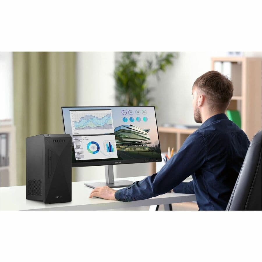 ASUS 15L black business desktop with Core i5-13400, 16 GB RAM, and 1 TB SSD