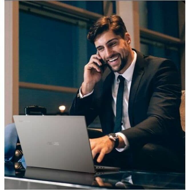 ASUS 14-inch Chromebook Plus Enterprise 2-in-1 laptop with touchscreen and silver finish