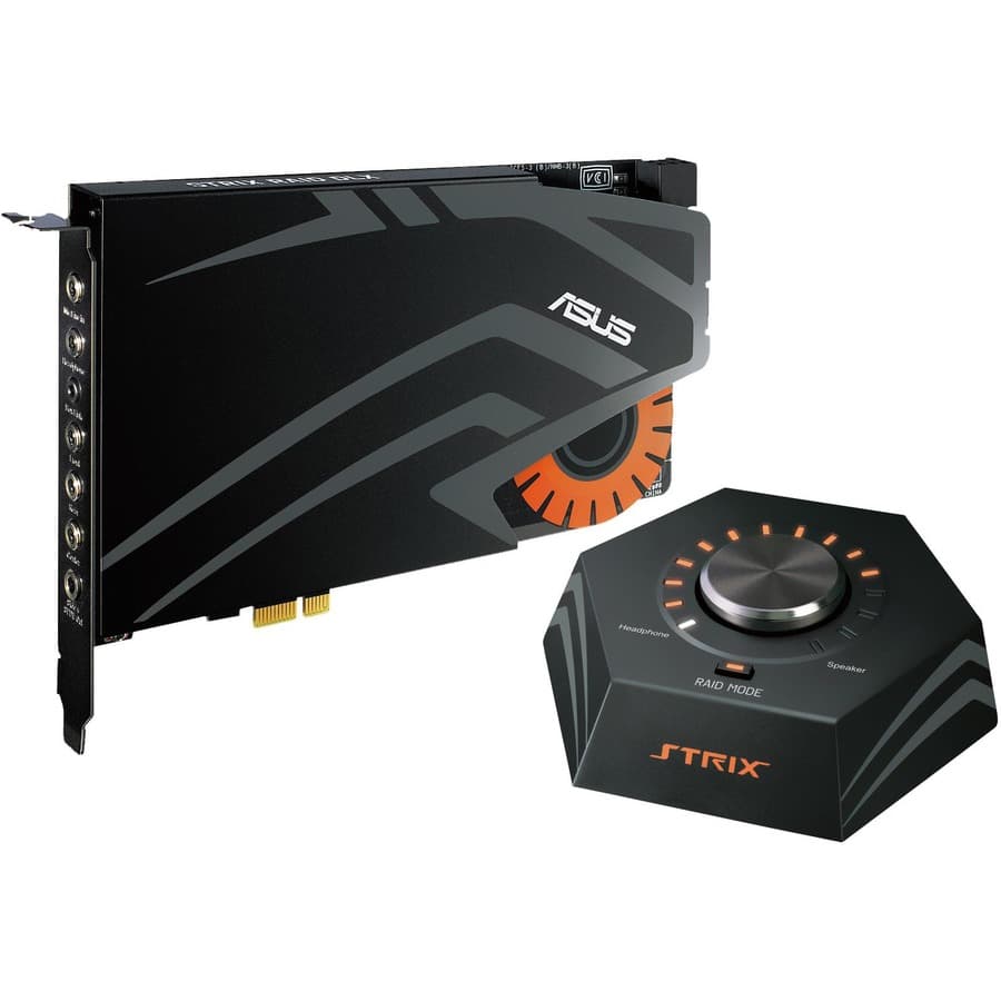 ASUS Strix Raid DLX 7.1 Sound Card, 124 dB SNR | PCIe, Gaming