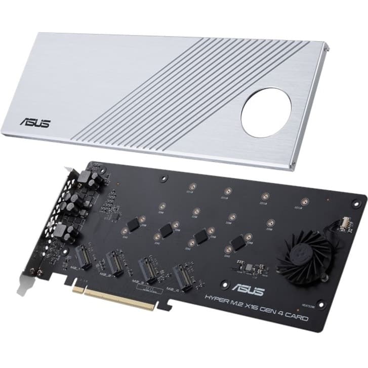 ASUS Hyper M.2 X16 Gen 4 Card | PCIe 4.0 x16, 4x M.2, RAID