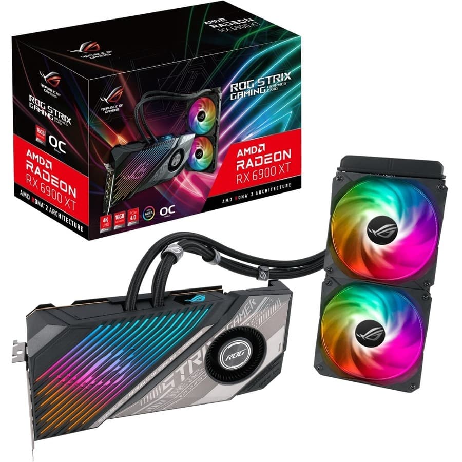Asus - Amd Asus Rog Strix Lc Amd Radeon Rx 6900xt Oc Edition Pcie 4.0 16