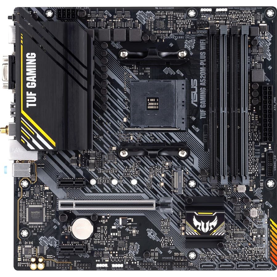 ASUS TUF GAMING A520M-PLUS WIFI Motherboard | AM4, MicroATX, Enterprise