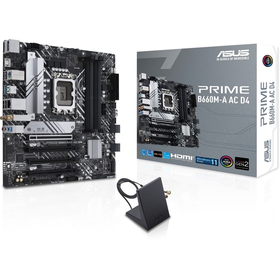ASUS PRIME B660M-A AC D4 Motherboard | mATX, DDR4, Wi-Fi