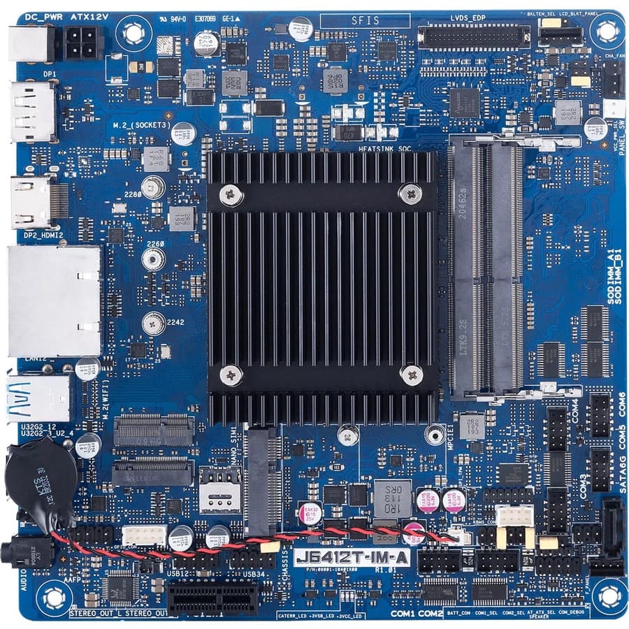 ASUS J6412T-IM-A Mini-ITX Industrial Motherboard | Fanless, Intel Celeron
