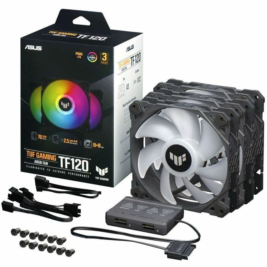 ASUS TUF Gaming TF120 ARGB 120 mm Fan | PC Cooling, ARGB, PWM