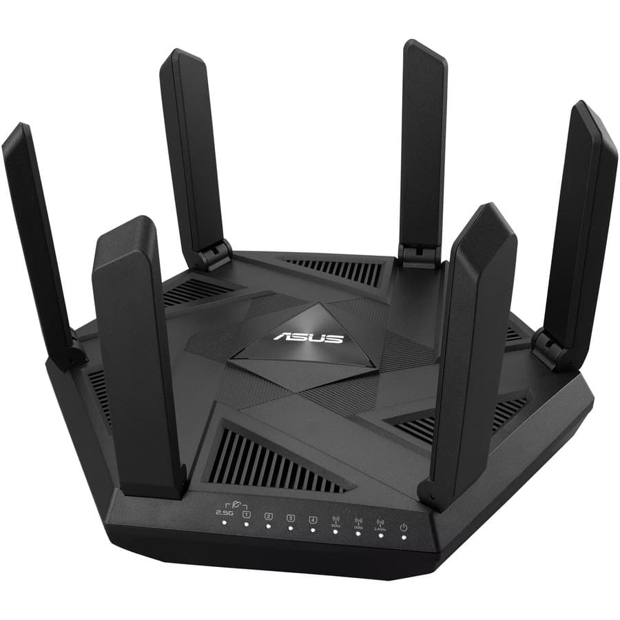 ASUS RT-AXE7800 tri-band Wi-Fi 6E router with 2.5G port and AiMesh support
