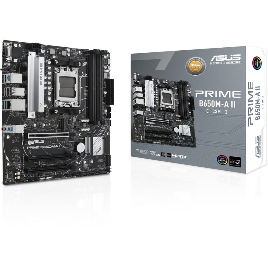 ASUS PRIME B650M-A II-CSM Motherboard | Micro ATX, AM5, Enterprise