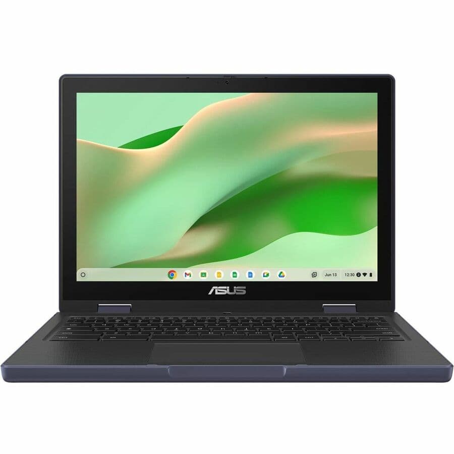 Grey ASUS Chromebook 2-in-1 with 12.2-inch WUXGA touchscreen and ChromeOS