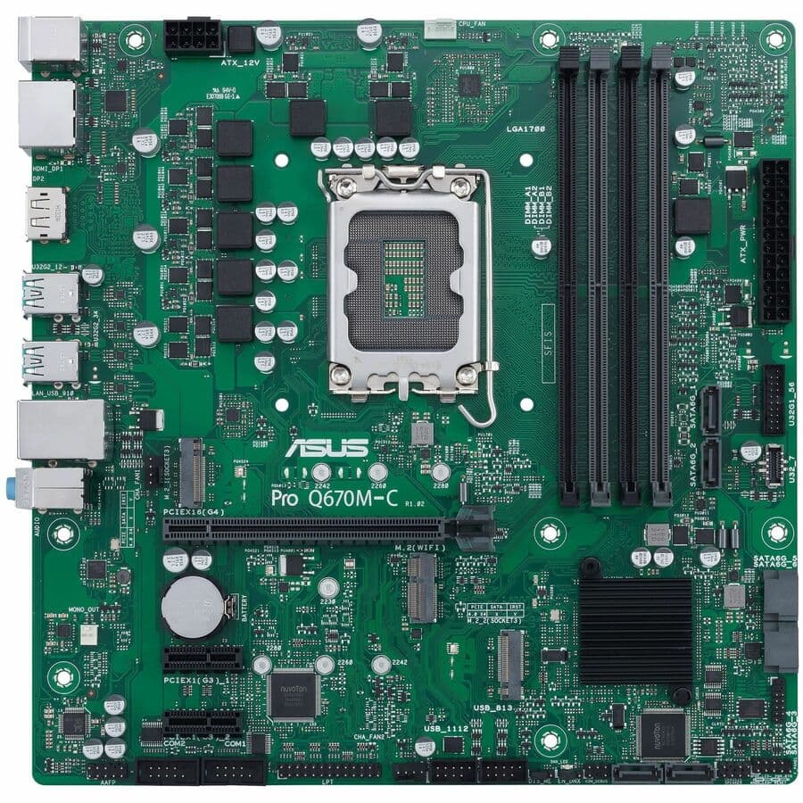 ASUS PRO Q670M-C-CSM-SI Motherboard | Micro ATX, Q670, Enterprise