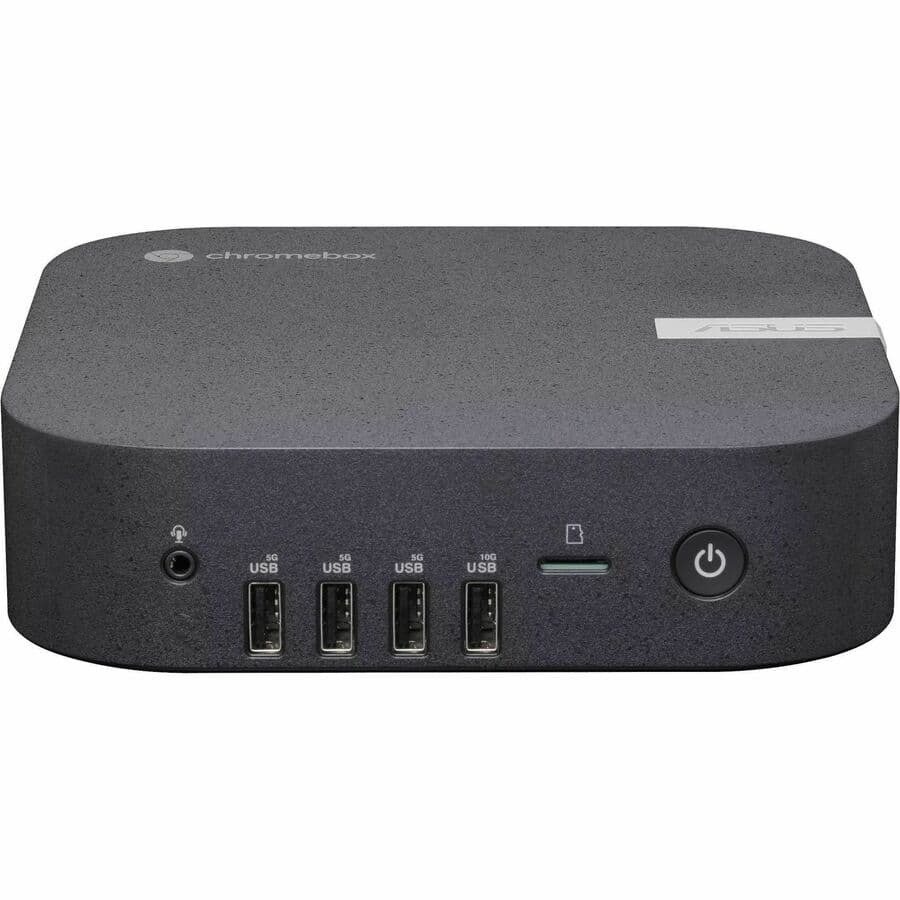 ASUS Chromebox 5A enterprise mini PC with Intel Core i3-1315, 8 GB DDR5 RAM, and 128 GB NVMe SSD