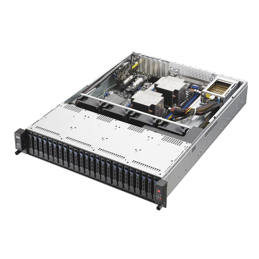 ASUS RS720-E8-RS24-E 2U rack server with 24 drive bays for dense storage deployment