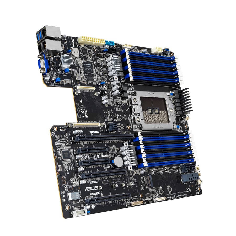 ASUS KRPA-U16 motherboard with 12 SATA 6 Gb/s ports for storage-dense server builds